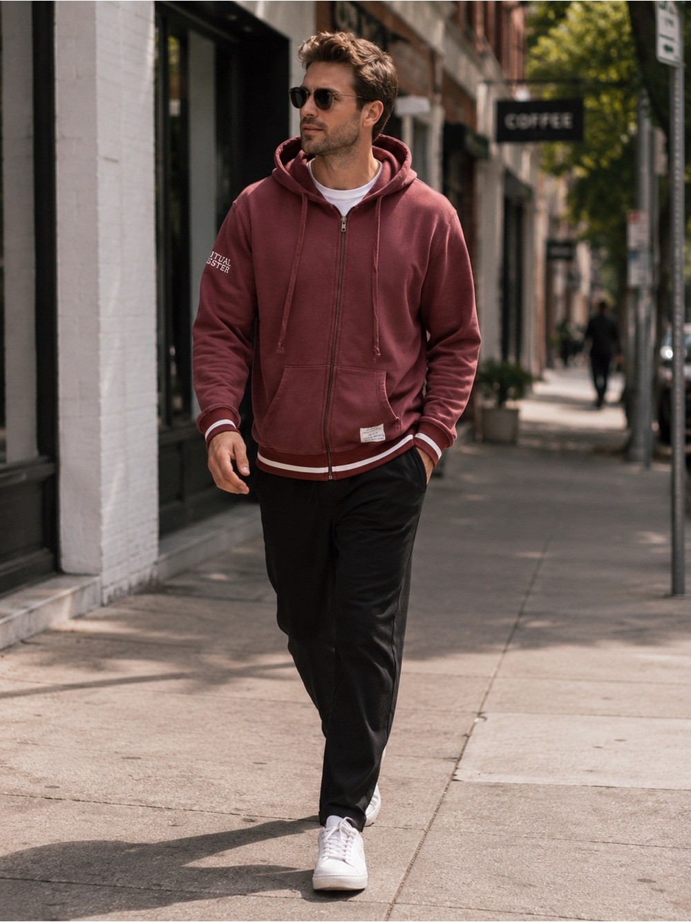 Spiritual Gangster Maroon Hoodie